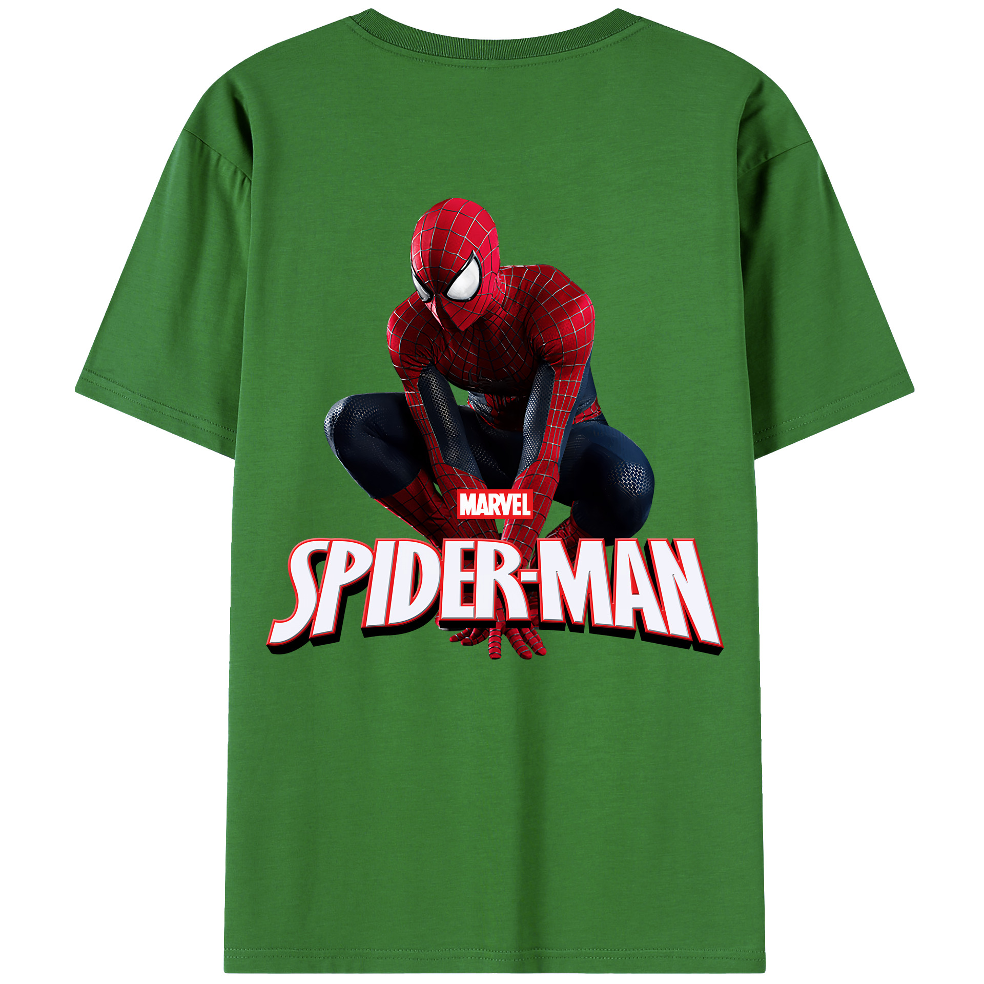 （画像用） Spider Man スパイダーマン レディース半袖Tシャツ(バックプリント)